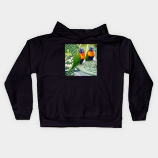 Rainbow Lorikeets Kids Hoodie